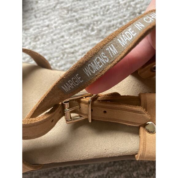 GH Bass & Co Sunjuns Margie strappy sandals tan leather size 7 - Picture 2 of 3